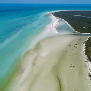 In this picture you can see the beach of Holbox